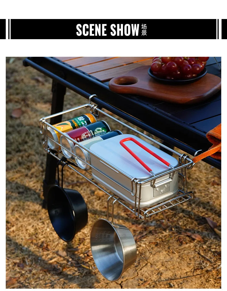 Outdoor Folding Table Extension Rack